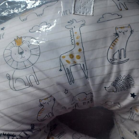 Boppy Original Feeding Pillow w/ Black Gold Animal Print Cover - Picture 8 of 8